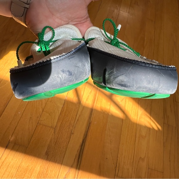 SWIMS Braided Lace Loafers Men's Sz 10 White Navy Green Machine Wash Mesh Rubber - Picture 7 of 10